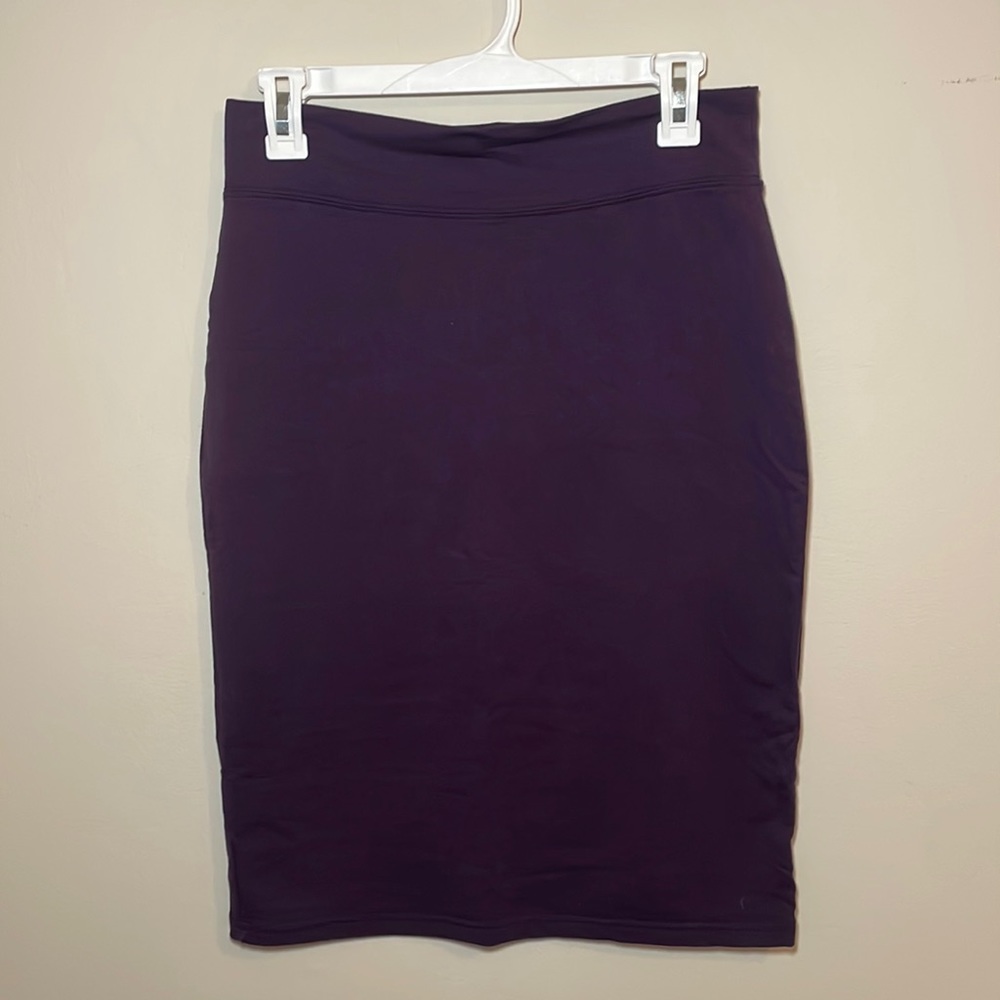 Junees | Purple Cotton Pencil Skirt